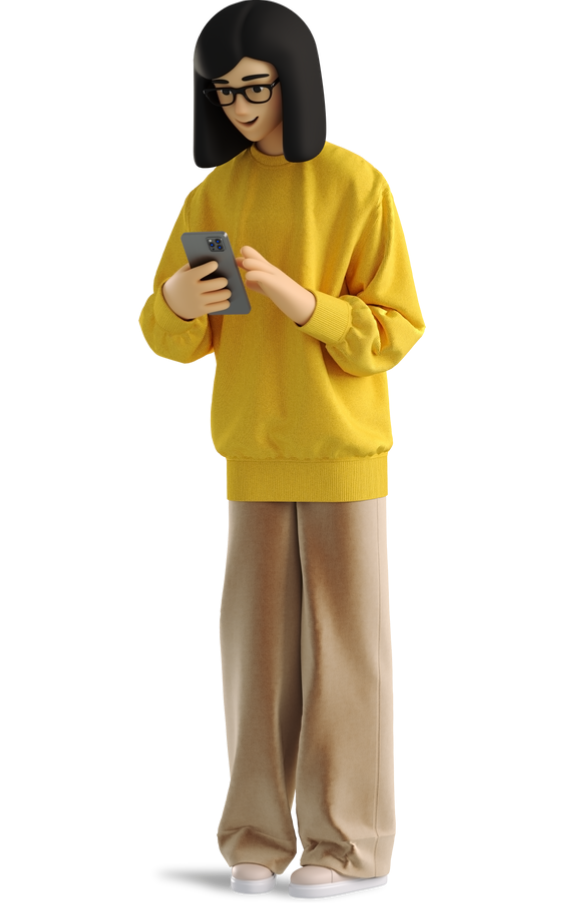Engineer reviewing work on a phone
